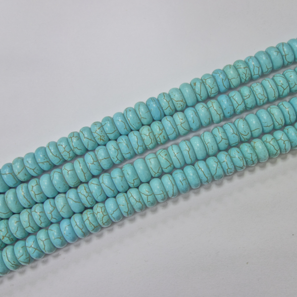 SEMI PRECIOUS STONE TURQUOISE TIRE (1 STRING)