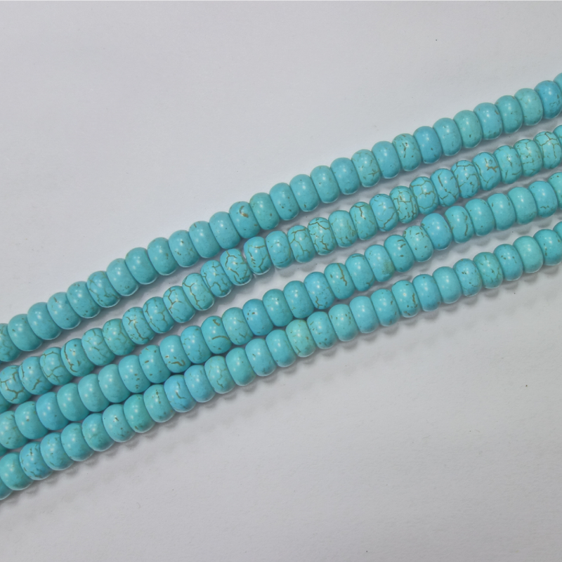 SEMI PRECIOUS STONE TURQUOISE TIRE (1 STRING)