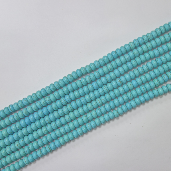 SEMI PRECIOUS STONE TURQUOISE TIRE (1 STRING)