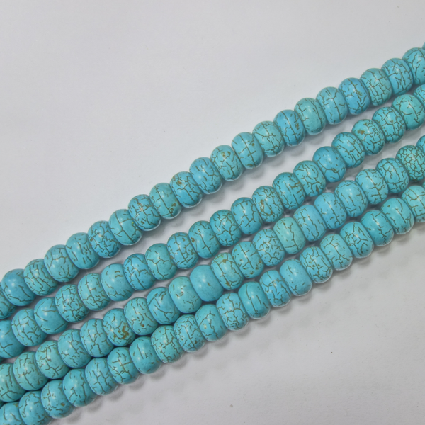 SEMI PRECIOUS STONE TURQUOISE TIRE (1 STRING)