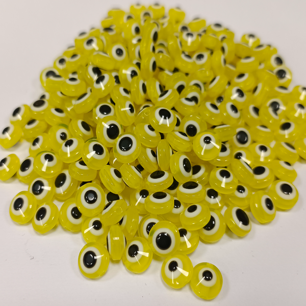 ACRYLIC BEADS EVIL EYE ROUND 8MM PACK OF 10 PIECES