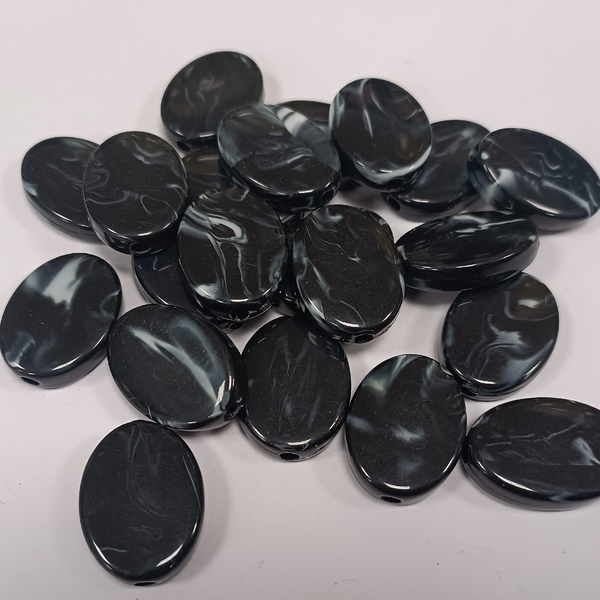 ACRYLIC BEADS OVAL 10 pieces