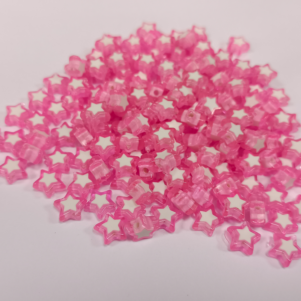 ACRYLIC BEADS STAR PACK OF 10 PIECES