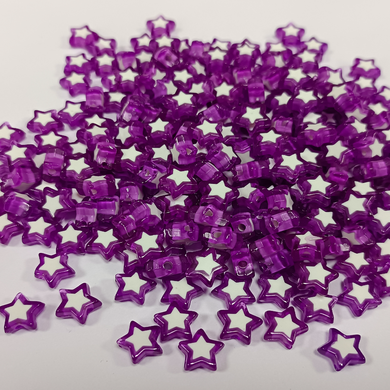 ACRYLIC BEADS STAR PACK OF 10 PIECES