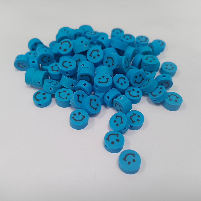 FIMO BEADS SMILEY PACK OF 100 PIECES