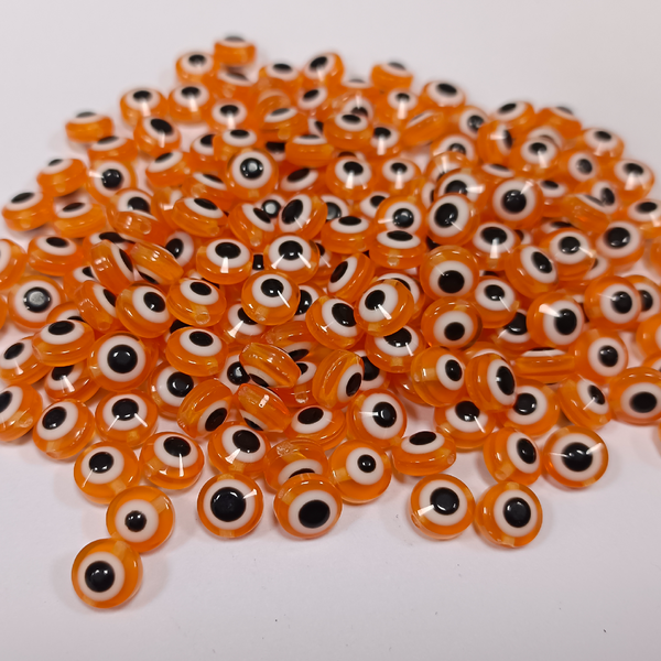 ACRYLIC BEADS EVIL EYE ROUND 8MM PACK OF 10 PIECES