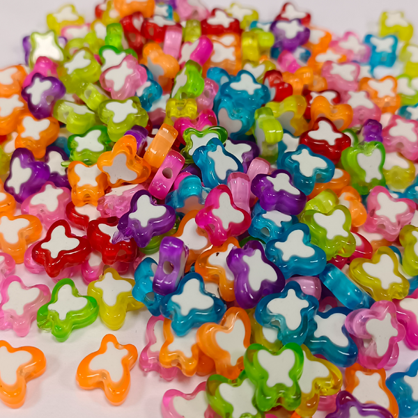 ACRYLIC BEADS BUTTERFLY MIX PACK OF 10 PIECES