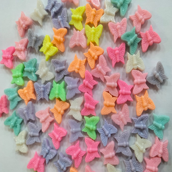 PASTEL BUTTERFLY BEADS (PACK OF 10 GRAMS)