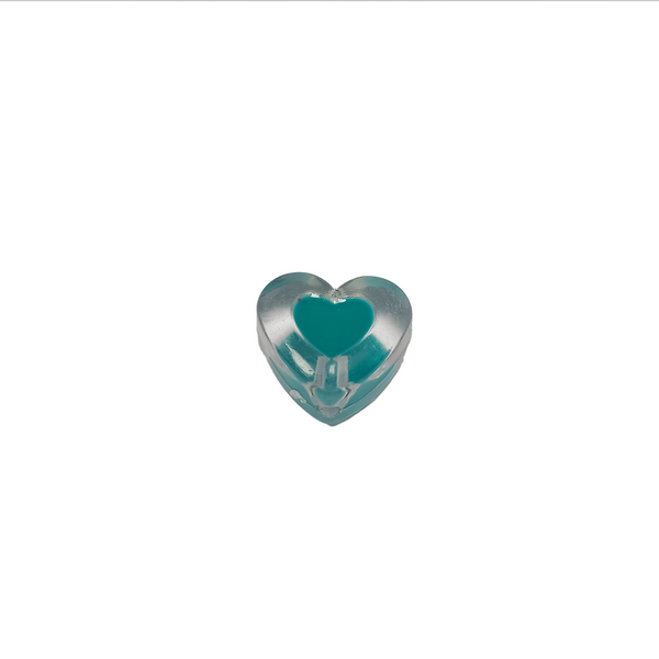 ACRYLIC BEADS HEART TRANSPARENT PER PIECE