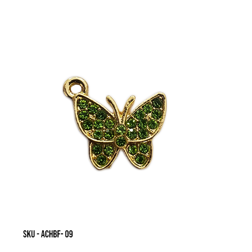 ALLOY BUTTERFLY CHARMS DIAMONDS (10 Peices)