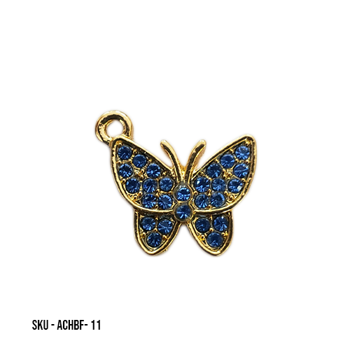 ALLOY BUTTERFLY CHARMS DIAMONDS (10 Peices)