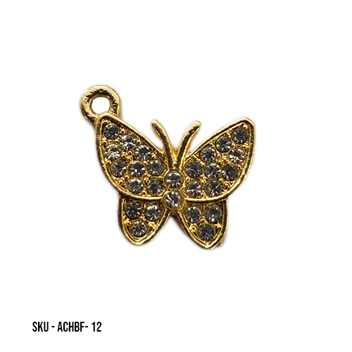 ALLOY BUTTERFLY CHARMS DIAMONDS (10 Peices)