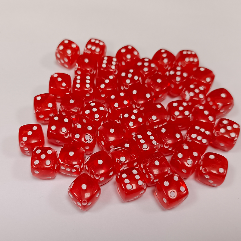 ACRYLIC BEADS DICE PACK OF 10 PIECES