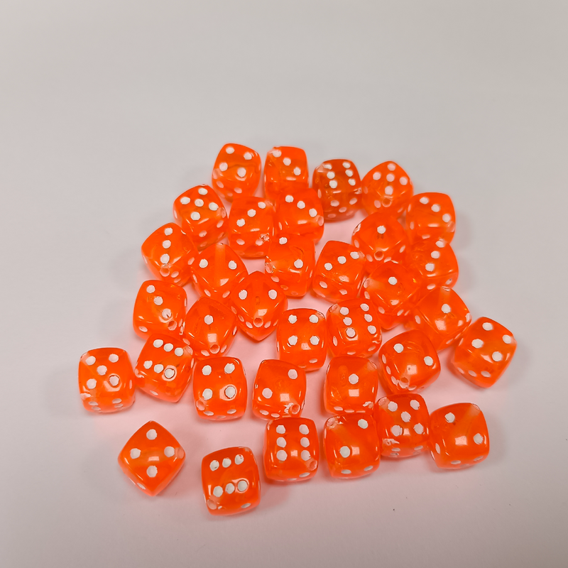 ACRYLIC BEADS DICE PACK OF 10 PIECES