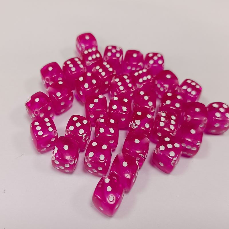 ACRYLIC BEADS DICE PACK OF 10 PIECES