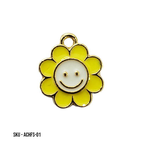 ALLOY SMILEY FLOWER (10 Peices)