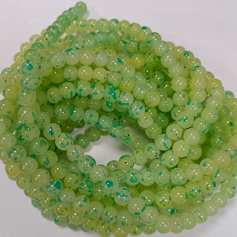 ROUND GLASS BEADS 8MM (PER STRING)