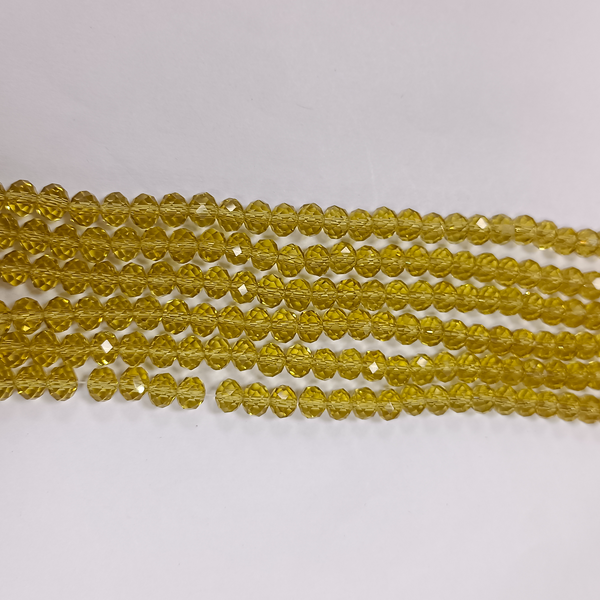 GLASS BEADS TYRE  -YELLOW (6mm)