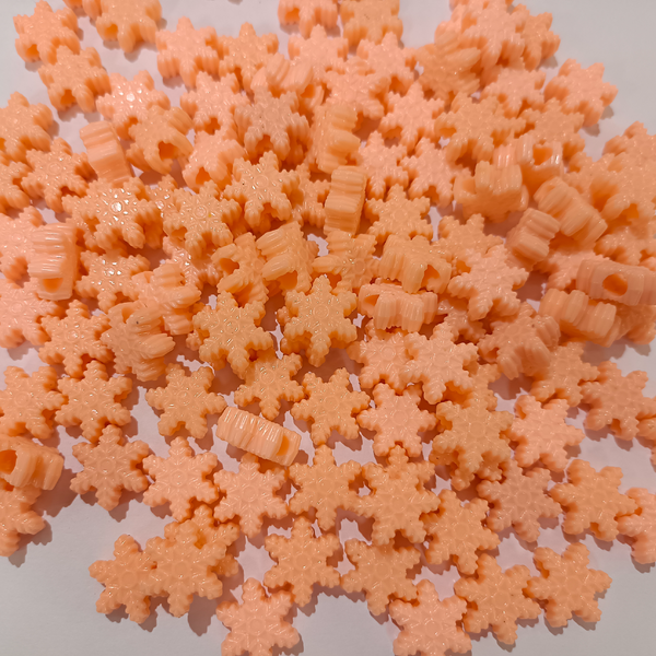 PASTEL BEADS SNOW FLAKE (PACK OF 10 GRAMS)