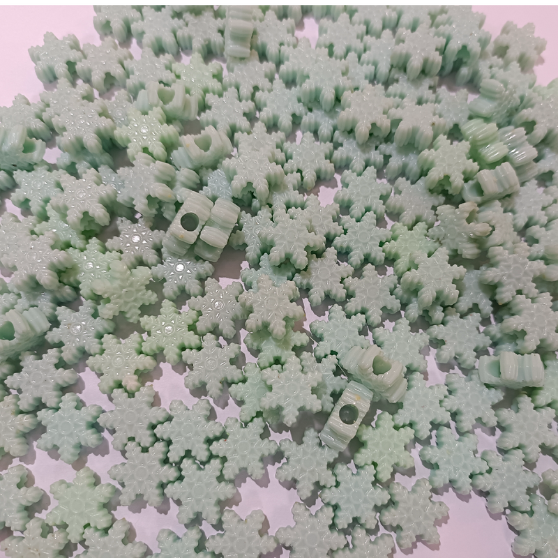 PASTEL BEADS SNOW FLAKE (PACK OF 10 GRAMS)