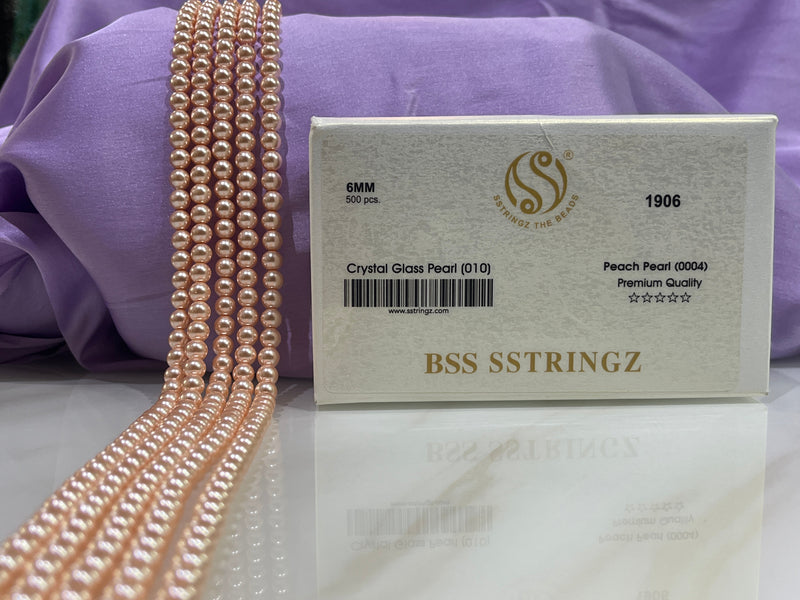 BSS SSTRINGZ PEACH PEARL 6MM