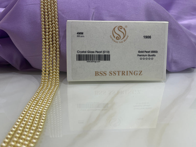 BSS SSTRINGZ GOLD PEARL 4MM