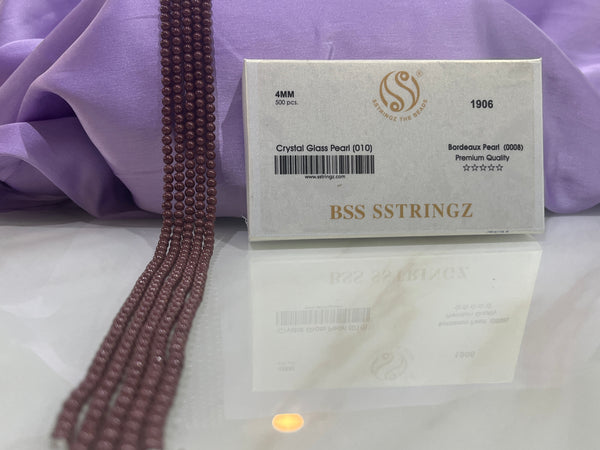 BSS SSTRINGZ BORDEAUX PEARL 4MM