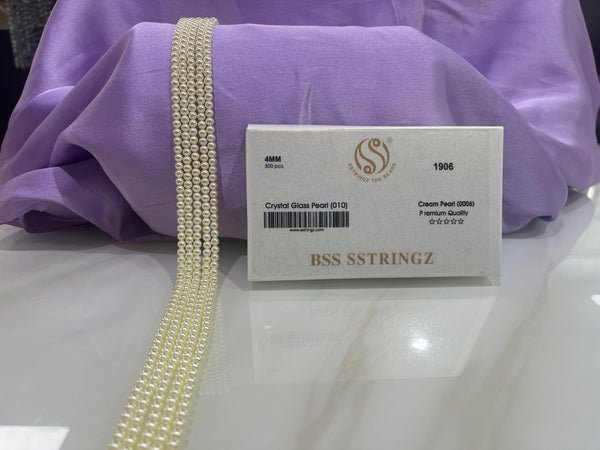 BSS SSTRINGZ CREAM PEARL 4MM