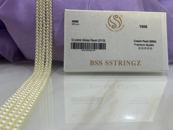 BSS SSTRINGZ CREAM PEARL 4MM