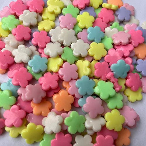 PASTEL FLOWER BEADS ORCHID (PACK OF 10 GRAMS)