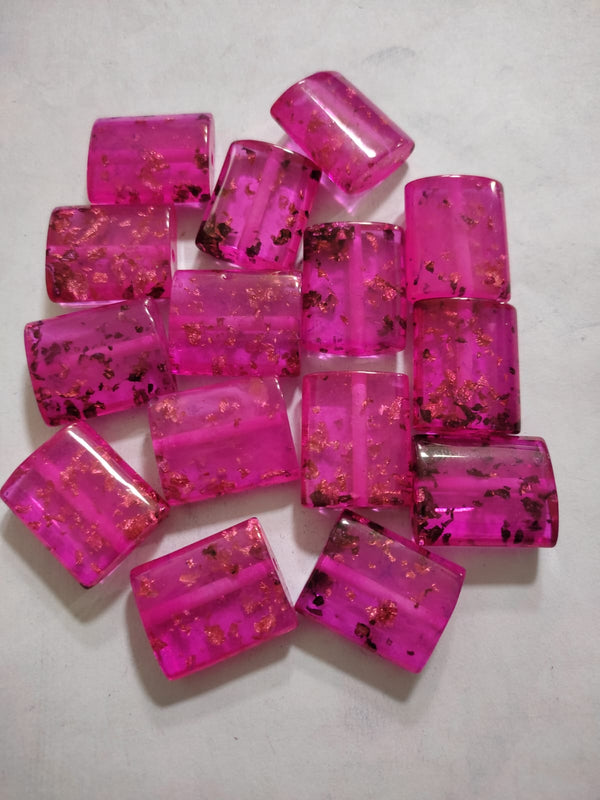 ACRYLIC BEADS RECTANGLE PACK OF 10 PIECES