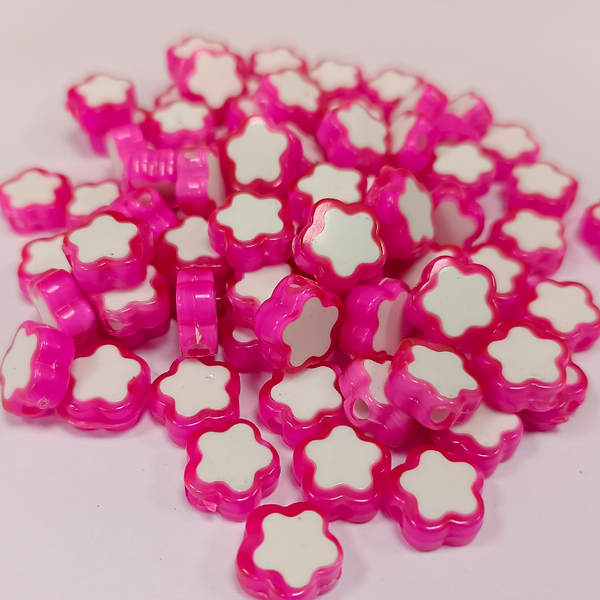 ACRYLIC BEADS FLOWER PACK OF 10 PIECES