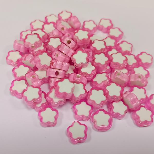 ACRYLIC BEADS FLOWER PACK OF 10 PIECES