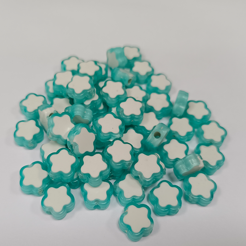 ACRYLIC BEADS FLOWER PACK OF 10 PIECES