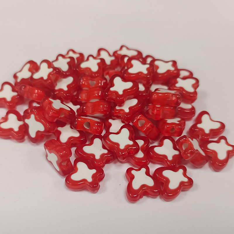 ACRYLIC BEADS BUTTERFLY PACK OF 10 PIECES