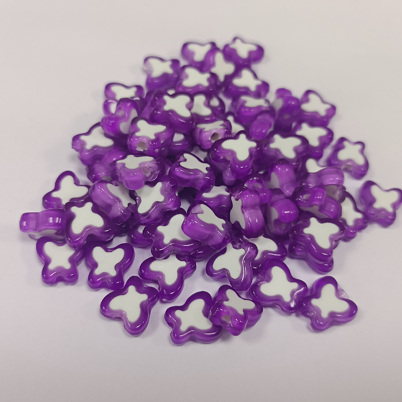 ACRYLIC BEADS BUTTERFLY PACK OF 10 PIECES