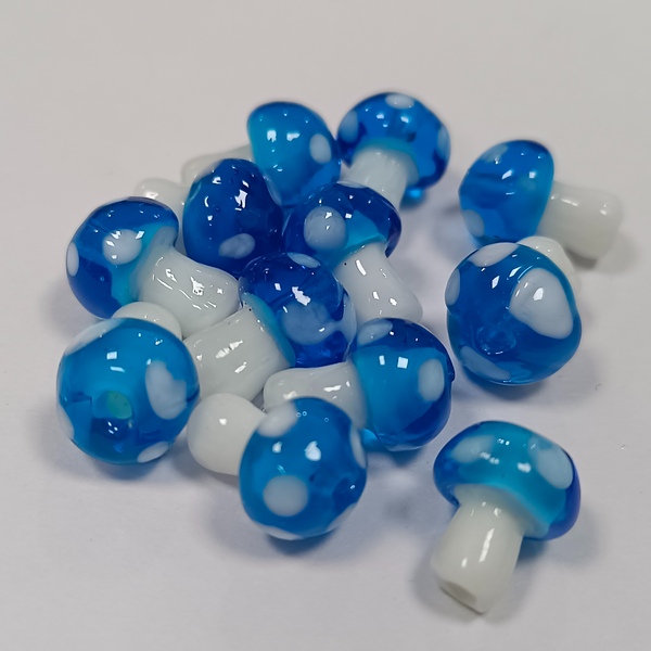 MUSHROOM GLASS BEADS (PER PIECE)